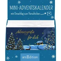 Sonstige Verlage Display Mini-Adventskalender mit Umschlag zum Verschicken Winterzauber