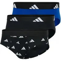 Adidas Herren Slip, 3er Pack - Briefs, Active Flex Cotton, Logo, einfarbig