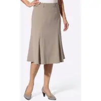 Witt Godetrock "Bahnenrock Bahnenrock in Godetform", Damen, Gr. 44, beige (sesam, meliert), Web, Stoff, , Basic, Röcke Godetrock