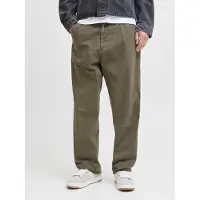 Jack & Jones 5-Pocket-Hose "JPSTALEX EMBER WORKER PANT LN", Herren, Gr. 28, Länge 32, grau (beluga), Web, Obermaterial: 100% Baumwolle, unifarben, relaxed fit knöchellang, Hosen 5-Pocket-Hose