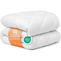 Merkloos Bettdecke 220 x 240 cm aus Atmungsaktivem Mikrofaser, Hypoallergen und