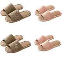 Merkloos Set von 4 Paar Waschbaren Gästepantoffeln