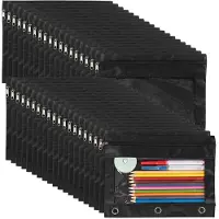 Merkloos Stiftetui große Kapazität - Etui für 3-Ringbinder - Reißverschluss - 12 x 22 cm - Organisation - Perfekt für Schule/Büro