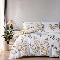 Merkloos Elzusha – s Bettwäsche-Set mit tropischem Blätter-Design, 220 x 240 cm