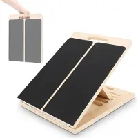 Merkloos Neigbare Platte Verstellbar - Tragbare Holzplatte - Entlastung Fuß/Bein - Stretchboard für Squats - Stretching/Pilates - Komfortable Erfahrung - Stretching Board