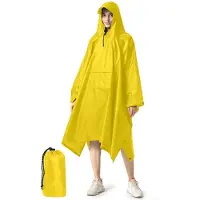 Merkloos Wasserdichte Leichte Regenjacke - Damen Poncho - Wiederverwendbar - Atmungsaktiv - Mit Kapuze - Umweltfreundliches Polyester
