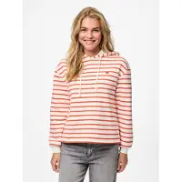 Pieces "PCCHILLI LS HOODIE STRIPES EMB NOOS BC", Baumwollmischung, regular fit