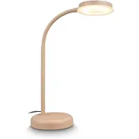 Briloner LED-Tischleuchte Megg, beige, Metall, Dimmer, 3.000 K