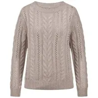 Fadenmeister Berlin Pullover U-Boot-Ausschnitt aus Schurwolle beige
