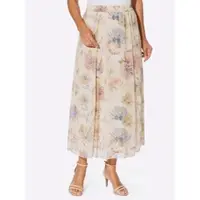 Lady Schlupfrock , Damen, Gr. 23, rosa (ecru, hortensie, bedruckt), 100% Polyester, geblümt, gemustert, mehrfarbig, lang, Röcke Schlupfrock