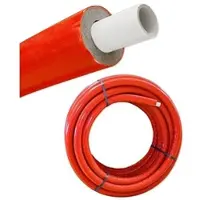 Pipetec Iso - Mehrschichtverbundrohr 26 x 3 mm / rot - 10 mm Isolierstärke - Rolle 25 m - 50% GEG ** 1m/4,44 EUR