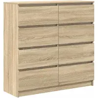 vidaXL Sideboard Sonoma-Eiche 100x35x99 cm Holzwerkstoff