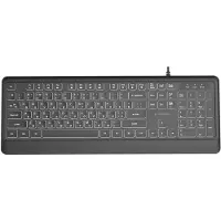 Gembird KB-UML-04-CYRL, Volle Größe (100%), Kabelgebunden, USB, QWERTY, Schwarz