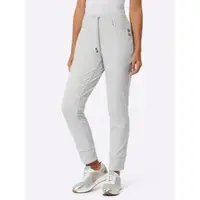 Création L Jogger Pants , Damen, Gr. 19, Kurzgrößen, grau (hellgrau), 75% Polyamid, 25% Elasthan, unifarben, lang, Hosen Jogger Pants