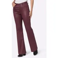 HEINE Bequeme Jeans , Damen, Gr. 50, Normalgrößen, braun (bordeaux), 63% Baumwolle, 35% Lyocell, 2% Elasthan, unifarben, lang, Jeans Bequeme Jeans