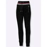 Inspirationen Jogger Pants , Damen, Gr. 23, Kurzgrößen, schwarz, 85% Polyester, 12% Viskose, 3% Elasthan, unifarben, lang, Hosen Jogger Pants