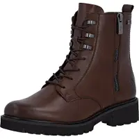 Remonte Schnürstiefelette , Damen, Gr. 36, braun (dunkelbraun), Leder, Schuhe Schnürstiefelette, Schnürboots, Stiefelette mit wasserabweisender TEX-Membran