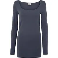 Vero Moda "VMMAXI MY LS SOFT LONG U-NECK NOOS" Baumwollmischung, regular fit