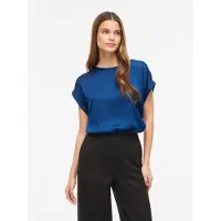 Vila "VIELLETTE S/S SATIN TOP - NOOS" Kunstfaser, regular fit
