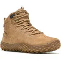 Merrell Barfußschuh "WRAPT MID WP", Damen, Gr. 39, braun (tobacco), Leder, Schuhe Barfußschuh