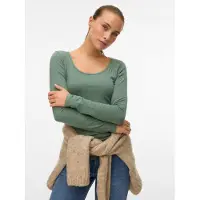 Vero Moda "VMMAXI MY LS SOFT LONG U-NECK NOOS" Baumwollmischung, regular fit
