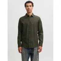 Jack & Jones "JJEFIELD MELANGE SHIRT LS SN" Baumwolle, normal geschnitten