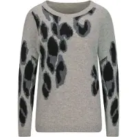 Goldner "Langarm Strickpullover im Leo-Design" Leo-Look