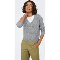 ONLY "ONLLOYAL LIFE LS V-NECK PULLO KNT NOOS" Materialmix