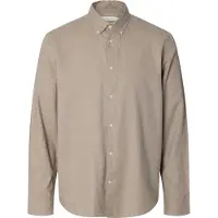 Selected "SLMREGCOLE JAY MELANGE LS SHIRT NOOS" Baumwolle, regular fit
