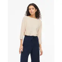 Vila "VIMALU BOATNECK 3/4 SLEEVE KNIT TOP-NOOS" Materialmix, loose fit