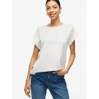 Vila "VIELLETTE S/S SATIN TOP - NOOS" Kunstfaser, Satin, regular fit