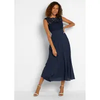 Bonprix "Maxikleid mit Spitze" für festliche Anlässe, vollständig gefüttert, taillierte Passform