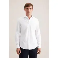 Seidensticker Businesshemd , Herren, Gr. M (39), normale Ärmellängen, weiß, 100% Baumwolle, unifarben, slim fit, 2-Knopf-Manschette, Hemden Businesshemd, Slim 1/1 Kentkragen Uni