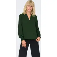 ONLY "ONLMETTE V-NECK LS SMOCK TOP NOOS WVN" Kunstfaser, regular fit