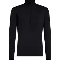 Icebreaker - Merino 200 Realfleece Descender L/S Half Zip - Merinopullover Gr M schwarz