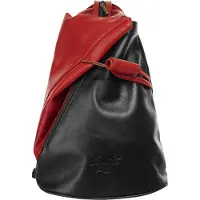 Samantha Look Cityrucksack , Damen, Gr. B/H/T: 34cm x 25cm x 13cm, onesize, rot, Leder, Rindsleder, unifarben, Rucksäcke Cityrucksack, echt Leder, Made in Italy