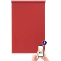 Sunlines "New York" Lichtschutz Sichtschutz mit Bohren freihängend appgesteuert via Bluetooth, mit Motor und Akku, weißer Fallstab
