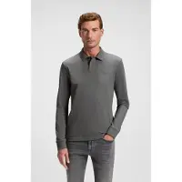 HUGO BOSS "Passerby Langarm Regular Fit" Langarm Classic Stretch Pique Polo, pflegeleicht