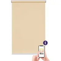 Sunlines "New York" Lichtschutz Sichtschutz mit Bohren freihängend appgesteuert via Bluetooth, mit Motor und Akku, weißer Fallstab