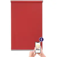 Sunlines "Miami" Lichtschutz Sichtschutz mit Bohren freihängend appgesteuert via Bluetooth, mit Motor & Akku, silberfarbener Fallstab