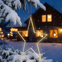 Esotec Solar LED Weihnachtsstern Ø40cm Weihnachtsdeko outdoor 103414