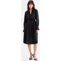 Seidensticker Sommerkleid , Damen, Gr. S (36), Normalgrößen, schwarz, 100% Leinen, unifarben, regular fit, Rundhals, Kleider Sommerkleid, 1/1 Rundhals Uni