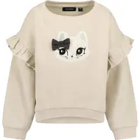 Blue Seven Sweater "Sweatshirt", Mädchen, Gr. 104, beige (0470, kiesel), 100% Baumwolle, normal normal, Rundhals, gerader Abschluss, Sweatshirts Sweater