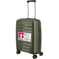 Travelite Trolley "AIR BASE Reisekoffer Hartschale", Damen, Gr. B/H/T: 39cm x 55cm x 20cm 37 l, grün (olive), Polypropylen, Koffer Trolley, widerstandsfähiges Material und cleverer Innenaufteilung