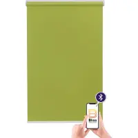 Sunlines "San Francisco" verdunkelnd Verdunkelung mit Bohren freihängend appgesteuert via Bluetooth, mit Motor und Akku, weißer Fallstab