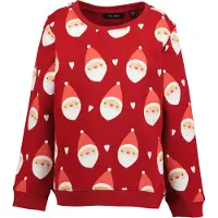 Blue Seven Sweater "Girls Sweatshirt Christmas", Mädchen, Gr. 104, rot (3380, hoch rot), 100% Baumwolle, normal normal, Rundhals, gerader Abschluss, Sweatshirts Sweater