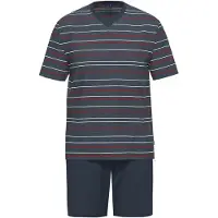 Ammann Schlafanzug "Schlafanzug kurz Men / Nightwear", Herren, Gr. 52, blau (nightblau), Obermaterial: 100% Baumwolle CO., Homewear-Sets Schlafanzug