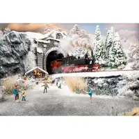 Noch handkolorierter Figuren-Adventskalender mit 24 Miniaturfiguren Menschen für Spur H0 Modellbahn und Diorama aus Kunststoff.
