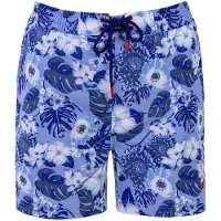 Frozen Cape Badeshorts "Badehose RIBEIRA", Herren, Gr. S, N-Gr, blau, Casual, Badehosen Badeshorts, mit integrierten Kompressionsshorts