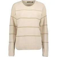 Blue Seven Strickpullover "Pullover", Damen, Gr. 38, beige (0430, kiesel), 100% Polyester, normal, Rundhals, Pullover Strickpullover